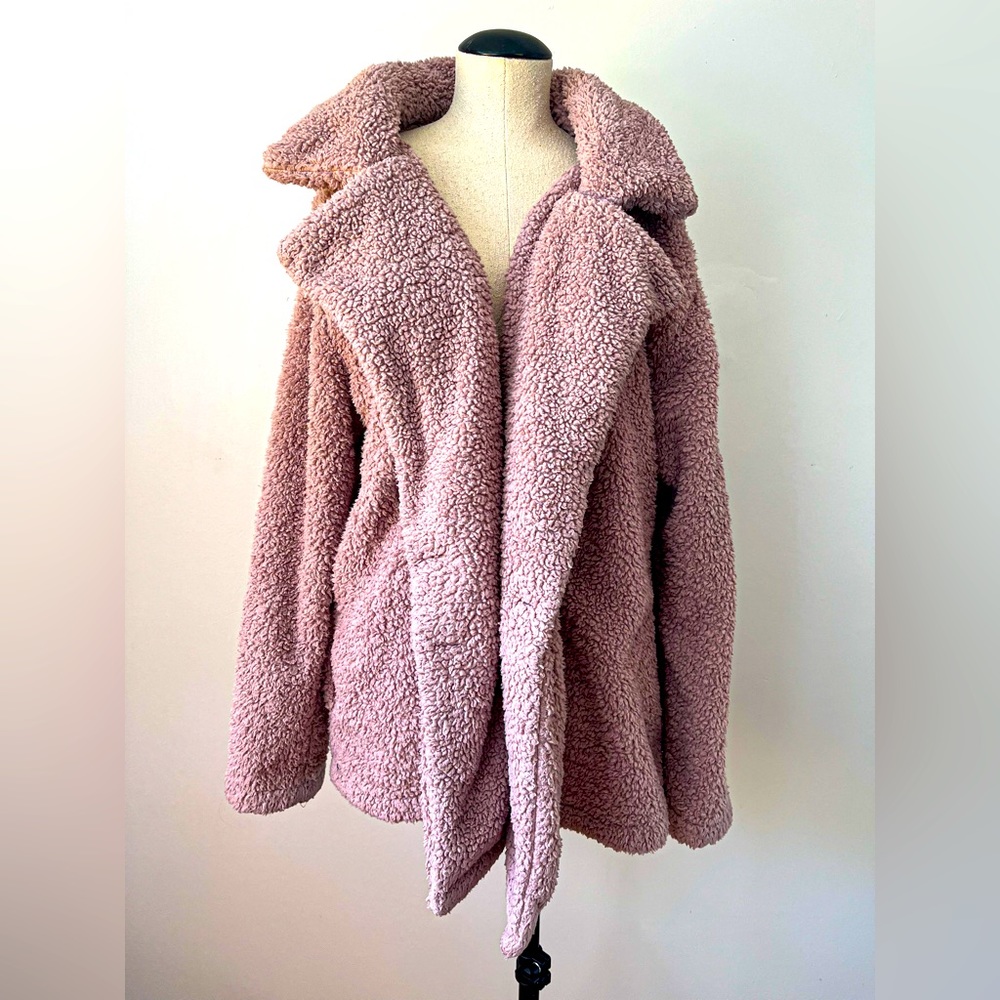 Fluffy pink coat